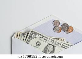 Money in envelope