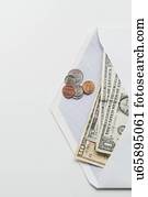 Money in envelope