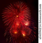 dia independência, celebração, com, fogos artifício