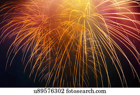 dia independência, celebração, com, fogos artifício