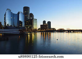 View of Fort Point Channel at dawn