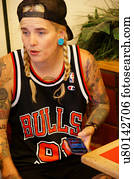 fe santa, nm, adolescente, adolescente, menina, tatoos, punk, rebelde