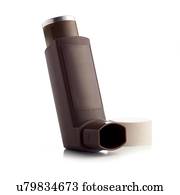 Inhaler against a white background.