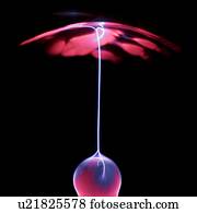 Plasma ball against a black background.