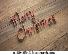 Merry christmas written with candy canes