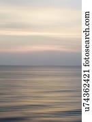 Horizon over water at dusk