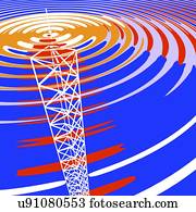 rádio, torre comunicações