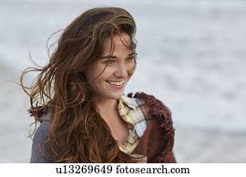 Young woman with brown hair