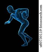 jogador rúgbi, ilustração