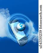 comunicações globais, ilustração