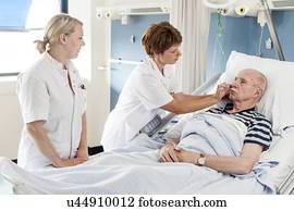 paciente, com, enfermeiras