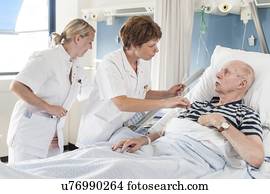 paciente, com, enfermeiras