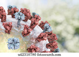 vírus gripe, ilustração