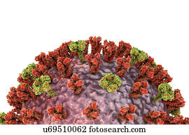 vírus gripe, ilustração