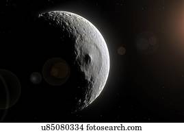 Artwork of Saturn's Moon Mimas