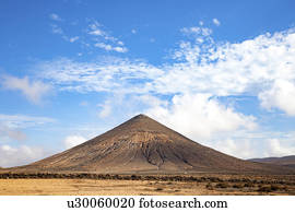 vulcão, em, fuerteventura, ilhas canário