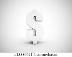 US dollar sign, illustration.