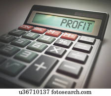 calculadora, com, lucro