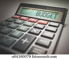 calculadora, com, orçamento