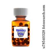 Bottle of 'memory pills'