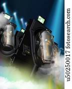 pessoas, hibernação, unidades, ilustração