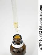 Cutout of Homeopathic medicine on white background