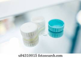 lente contato, case.