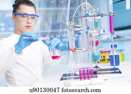 Scientist doing experiment