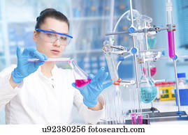 Scientist doing experiment