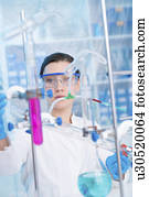 Scientist doing experiment