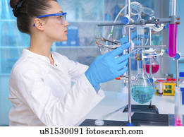 Scientist doing experiment