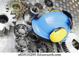 chapéu duro, e, mecânico, partes