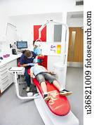 criança, em, dentista