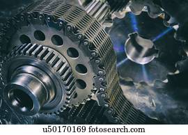 industrial, engrenagens