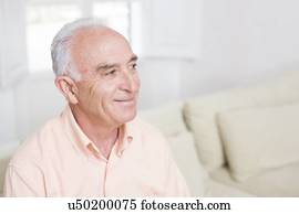 retrato, de, homem sênior