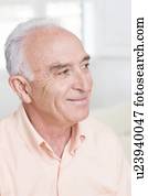 retrato, de, homem sênior