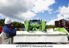 mecânico, com, agricultura, maquinaria