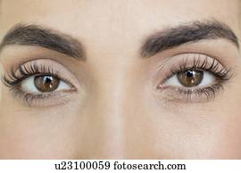 Woman with brown eyes