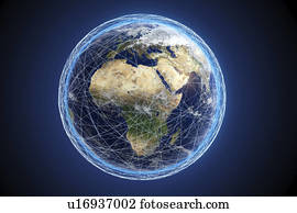 Global connections, conceptual illustration