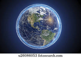 Global connections, conceptual illustration