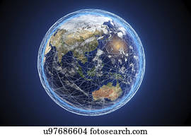 Global connections, conceptual illustration