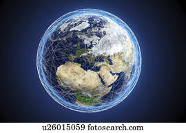 Global connections, conceptual illustration