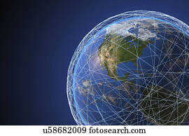 Global connections, conceptual illustration
