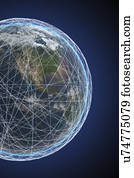 Global connections, conceptual illustration