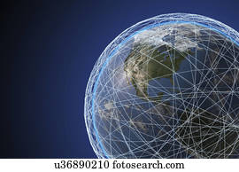 Global connections, conceptual illustration