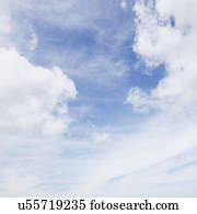 Cumulus clouds on sky