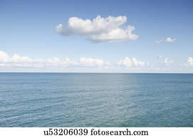 Cumulus clouds over Atlantic Ocean