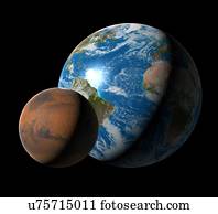 Earth compared to Mars