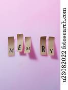 Pieces of paper with the word memory, O is missing, studio shot.