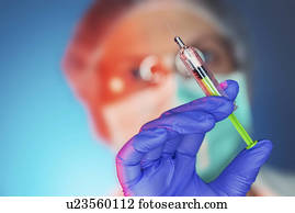 trabalhador healthcare, com, vacina, siringa